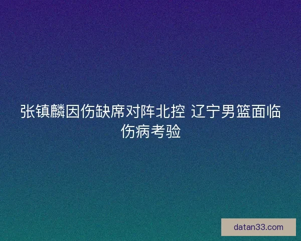 张镇麟因伤缺席对阵北控 辽宁男篮面临伤病考验